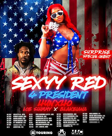 Sexyy Red 4 President Tour Flyer