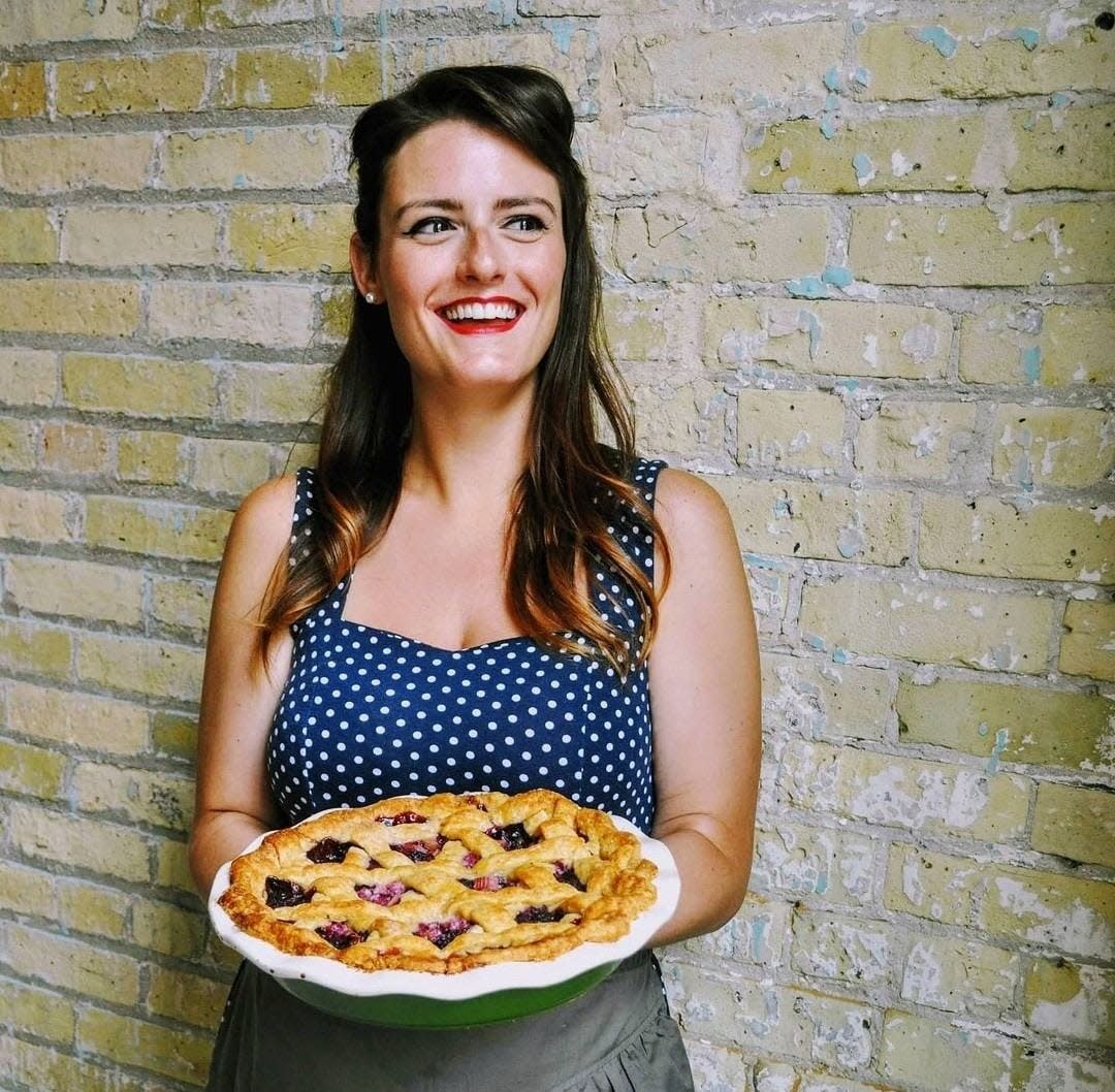 Sarah Smith sells both sweet and savory pies through her business, The Pink Apron. The bakery operates out of a commercial kitchen in Elm Grove and sells baked goods at area farmers markets and by special order.
