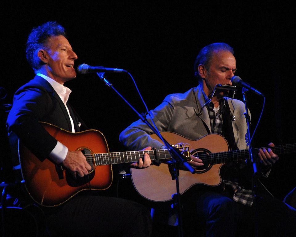 Lyle Lovett and John Hiatt are performing together at the Pabst Theater Oct. 16.