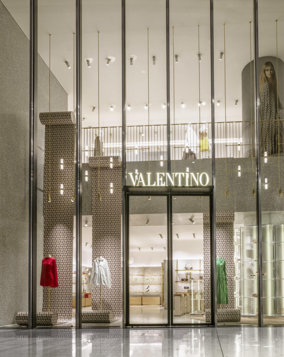 The Valentino Shanghai store's windows reinterpreted by stylist Mix Wei.