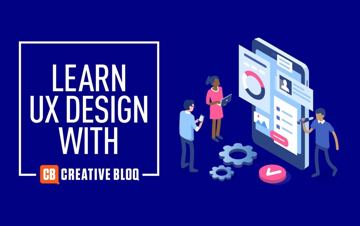  Flat design imagery for Creative Bloq's online UX design course 