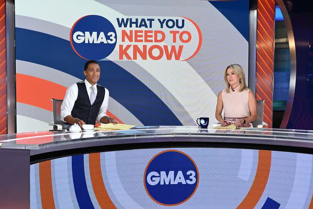 Paula Lobo/ABC via Getty Images T.J. Holmes and Amy Robach on GMA3