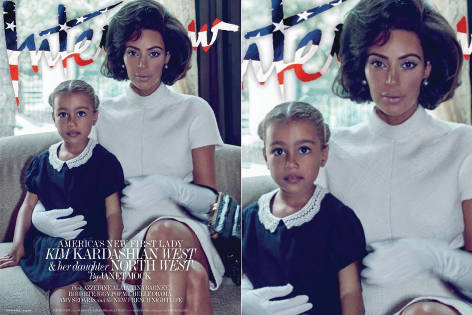 Kim Kardashian and daughter North on the cover of <em>Interview</em> magazine. (Photo: Interview Magazine)