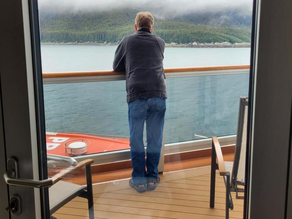 Dave Garlick takes in the view on his Alaskan cruise last month. (Dave Garlick - image credit)