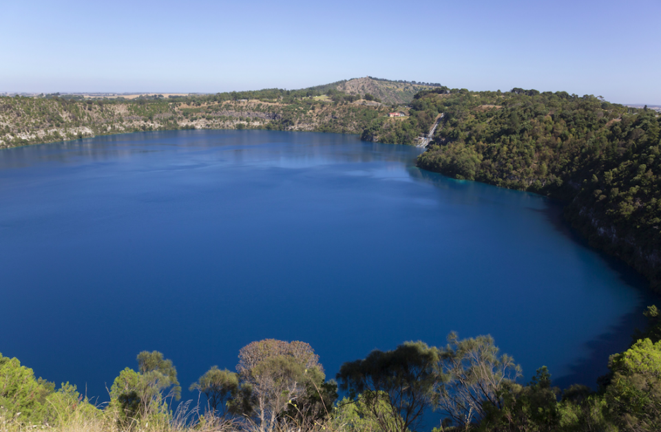 <em>Maar volcanoes like South Australia’s Mount Gambier have the potential to be highly explosive (Rex)</em>