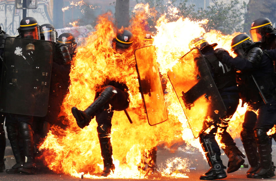 Worker’s protest in France