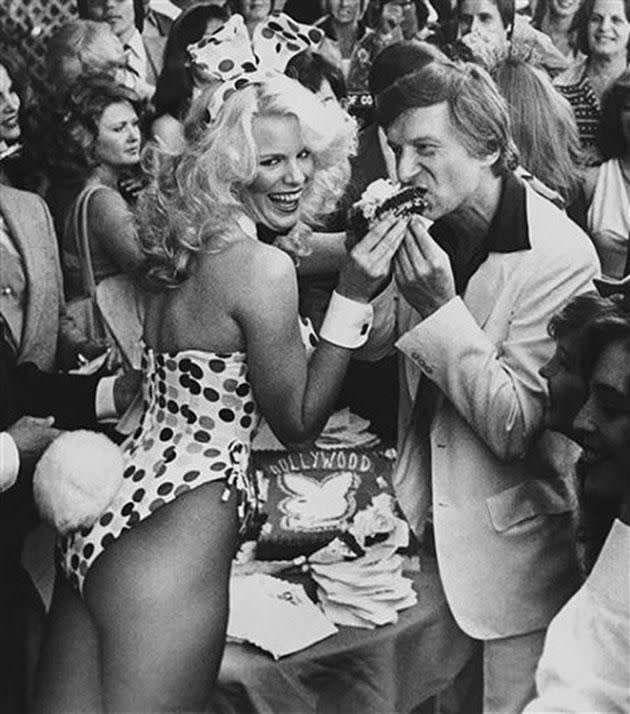 The Playboy mogul posted this fun throwback in celebration. Photo: Twitter