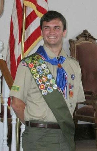 Ryan Twohey at his Eagle Scout ceremony