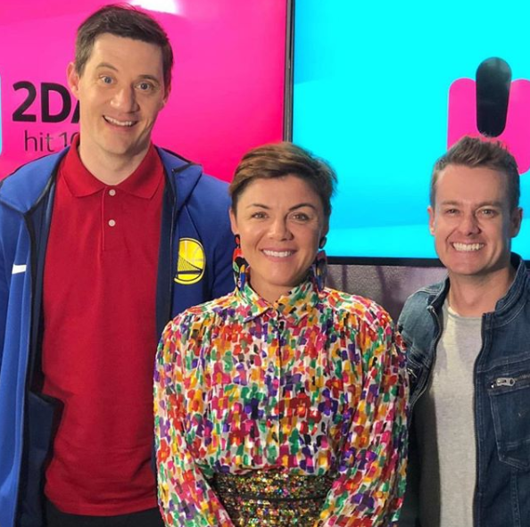 Grant's co-star Em, middle, pointed out schools do need to keep tabs on what goes into kids' lunchboxes. Photo: Instagram/grantdenyer