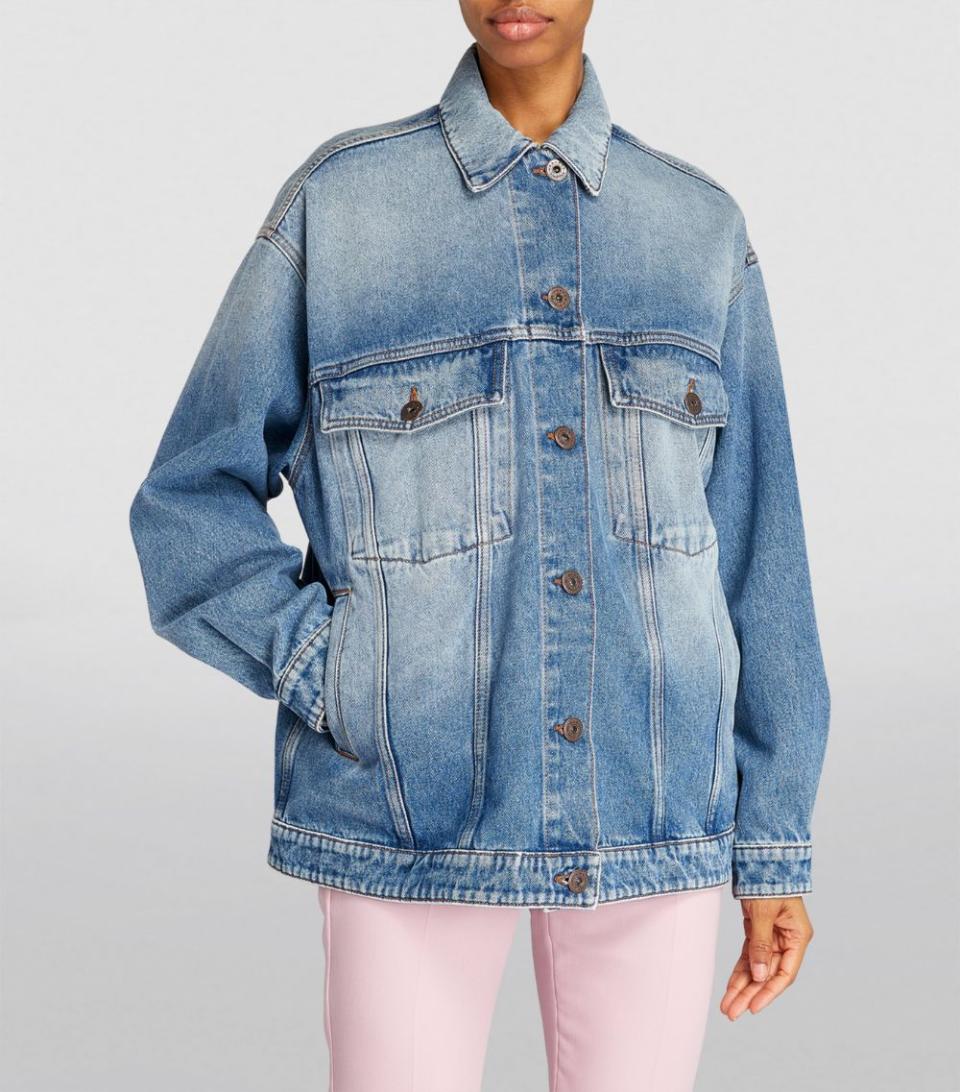 <p><a href="https://go.redirectingat.com?id=74968X1596630&url=https%3A%2F%2Fwww.harrods.com%2Fen-us%2Fshopping%2Fdenim-jacket-22432567&sref=https%3A%2F%2Fwww.townandcountrymag.com%2Fstyle%2Ffashion-trends%2Fg26788455%2Fstylish-spring-jackets%2F" rel="nofollow noopener" target="_blank" data-ylk="slk:Shop Now;elm:context_link;itc:0;sec:content-canvas" class="link ">Shop Now</a></p><p>Denim Jacket</p><p>harrods.com</p><p>$358.00</p>