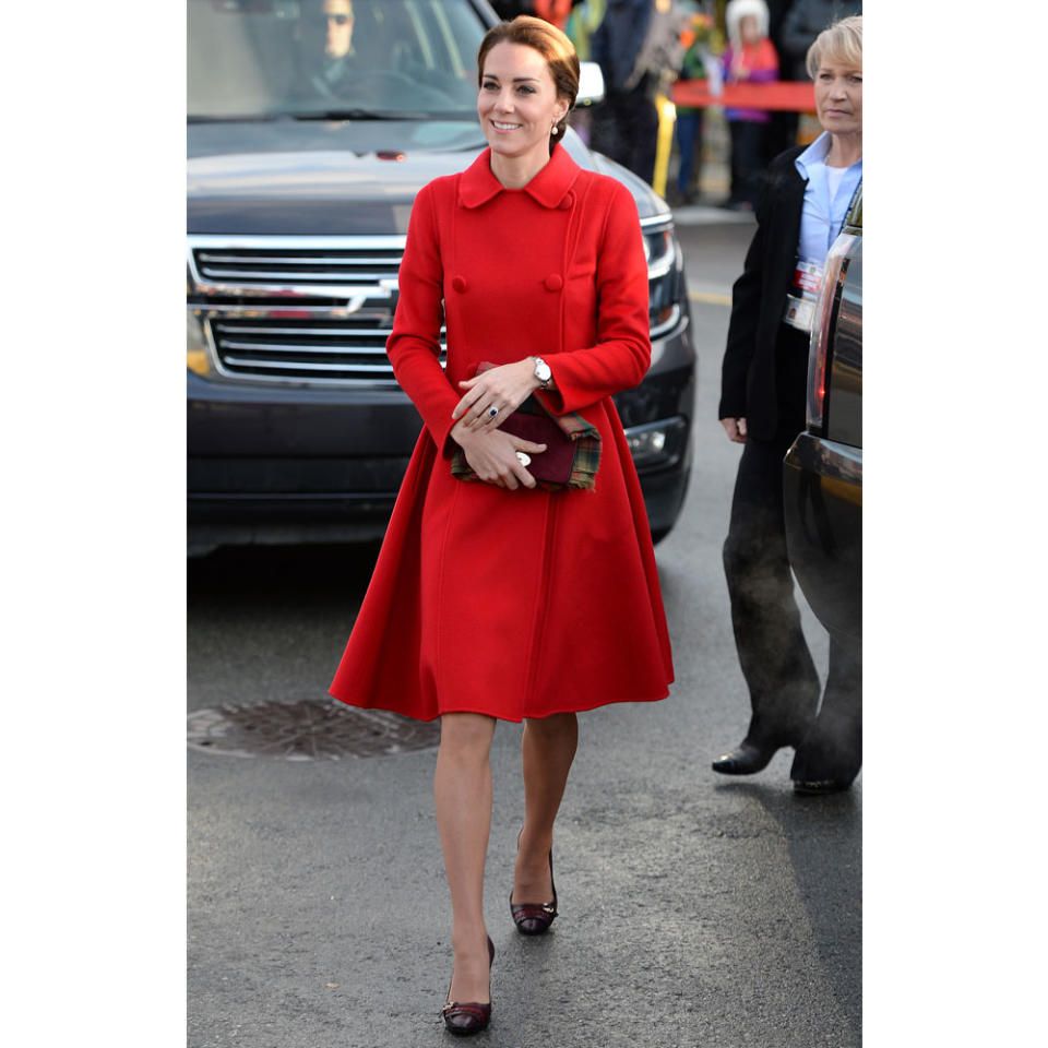 <p><span>September 28: Visiting </span><span>Whitehorse in Yukon, Canada, wearing CH Carolina Herrera.</span></p> <h4>Getty Images</h4>