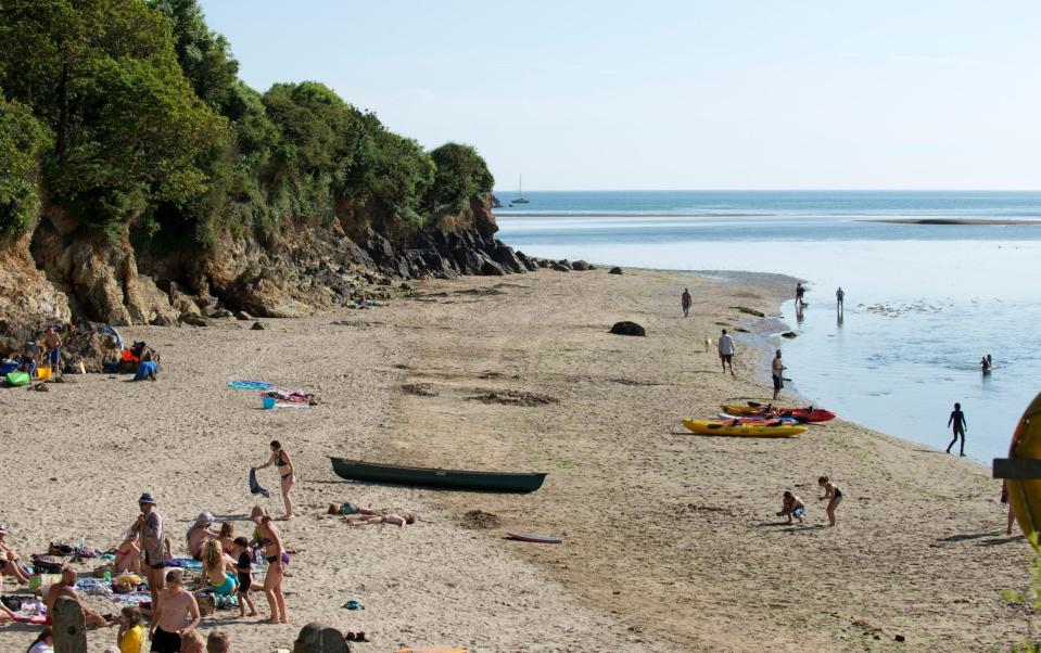 Wonwell Beach on River Erme south Devon England UK