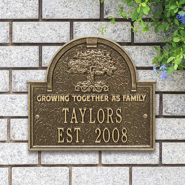 Family Tree Personalized Family Aluminum Plaque