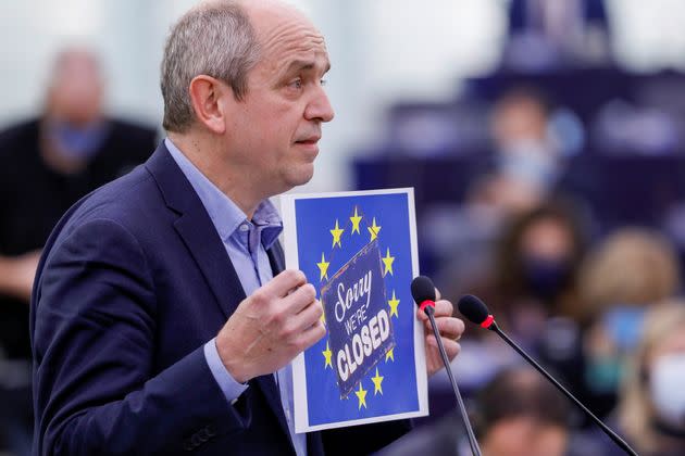 Pierre Larrouturou au Parlement européen en novembre 2021 (Photo: POOL New via Reuters)