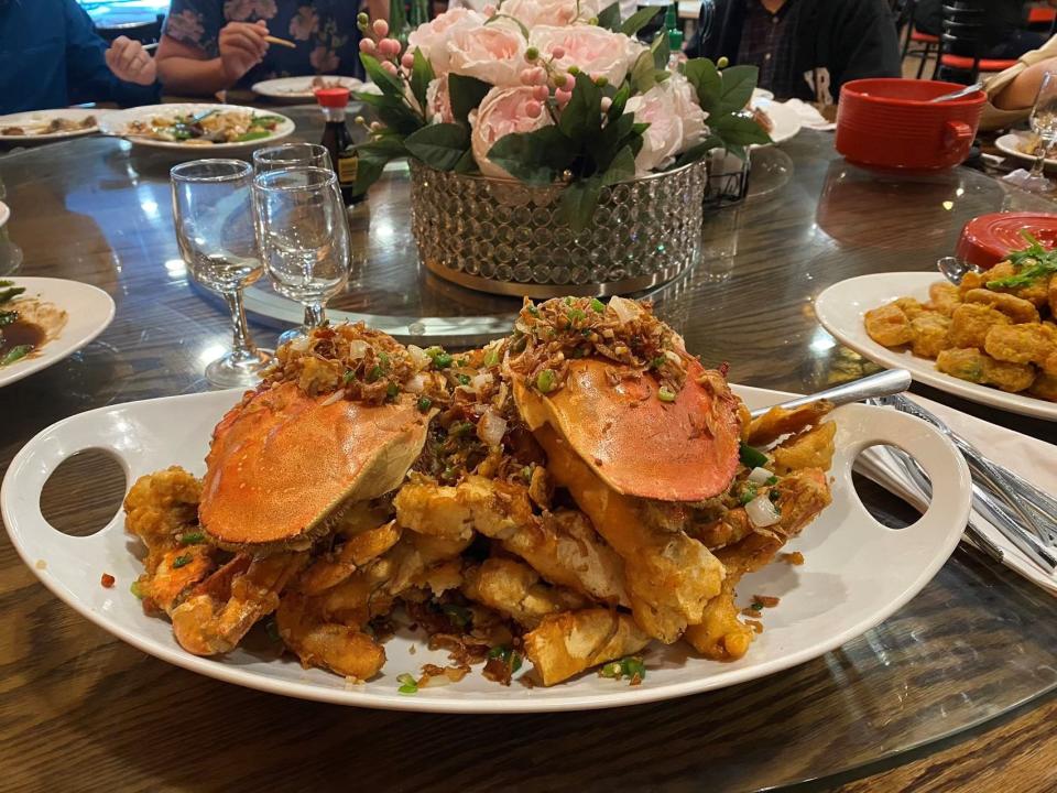 The Hong Kong-style Crab at Dim Sum King in Memphis.