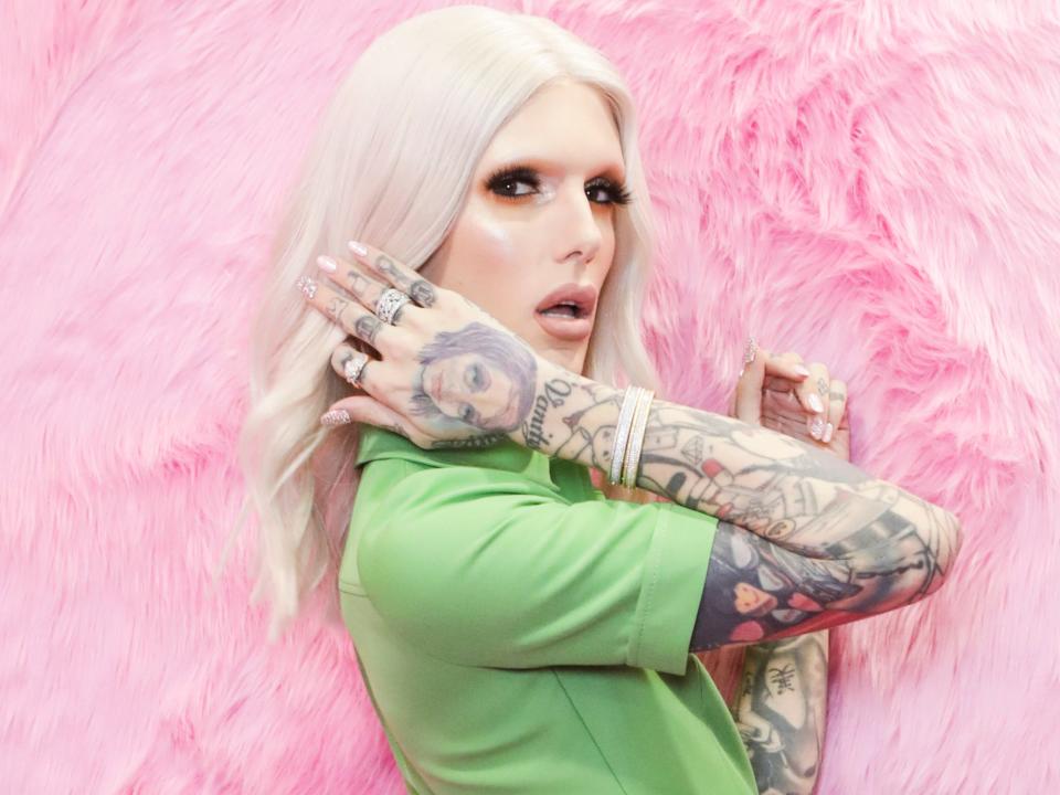 Jeffree Star poses for photos at Cosmoprof at BolognaFiere Exhibition Centre on March 17, 2018 in Bologna, Italy.