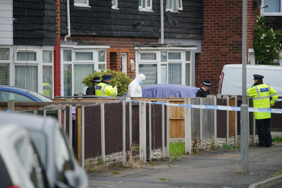 Police and forensic officers at the scene of an incident at a property in Kingsheath Avenue, Knotty Ash, Liverpool, where nine-year-old Olivia Pratt-Korbel was fatally shot on Monday night. The people of Liverpool have been urged to turn in the masked gunman who killed Olivia as he chased his intended target into her home. Picture date: Wednesday August 24, 2022.