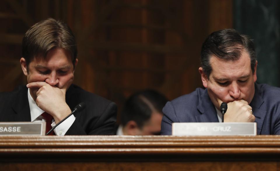 Sasse and Cruz listen to testimony on Capitol Hill