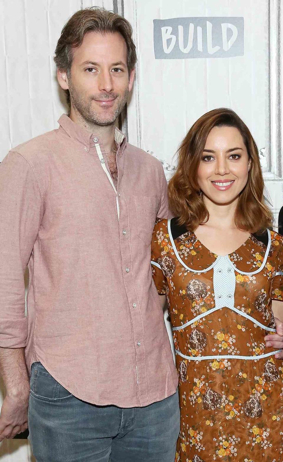 Jeff Baena, and Aubrey Plaza at Build Studio on June 29, 2017 in New York City