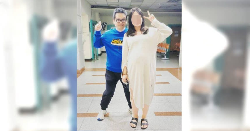 林思宏在臉書PO出與長高孕婦的合照。（圖／翻攝自林思宏醫師臉書）