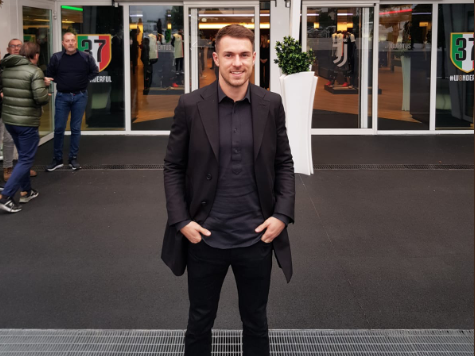 Ramsey arrives at the Allianz Stadium (@JuventusFC)