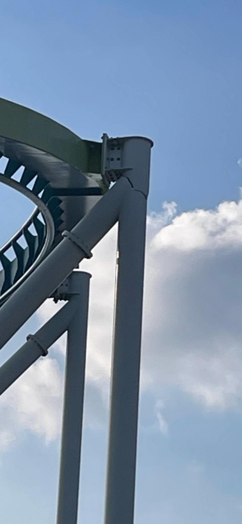 A crack turned into a fracture on Friday for a support column for the Fury 325 roller coaster at Carowinds in North Carolina.