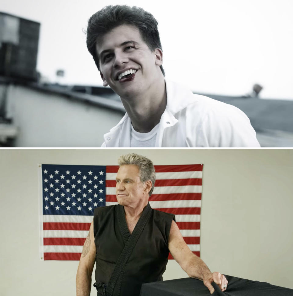 To celebrate being cast as young Kreese, Barrett posted a sweet Instagram photo alongside Martin. The caption detailed how when he first met Martin on set of Cobra Kai, Martin exclaimed, 