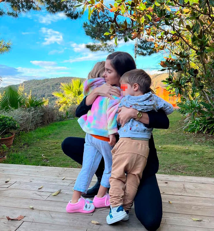 Natalia con hijos