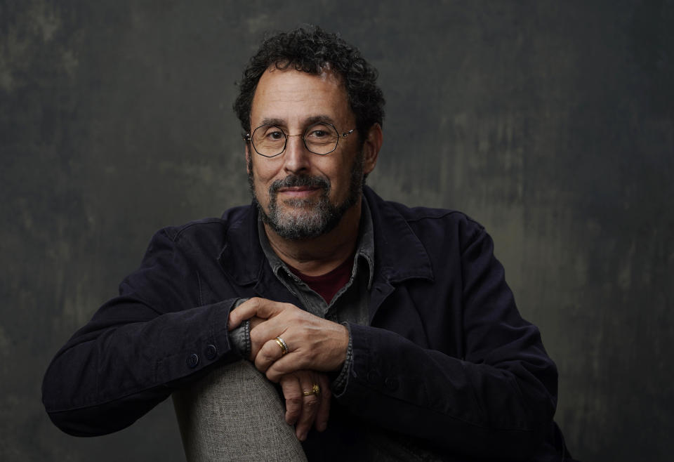 Tony Kushner, co-writer of the film "The Fabelmans," poses for a portrait at the Four Seasons Hotel, Monday, Nov. 7, 2022, in Los Angeles. (AP Photo/Chris Pizzello)