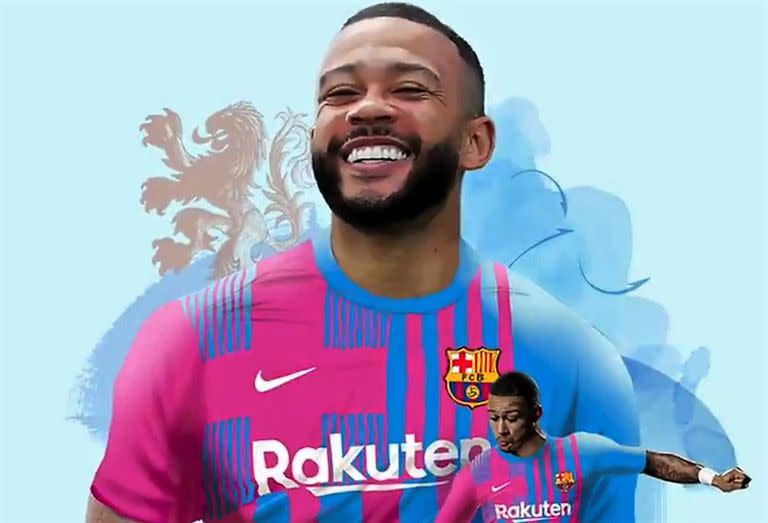 Los medios catalanes ya "le pusieron la camiseta" de Barcelona a Memphis Depay, el nuevo refuerzo para Koeman