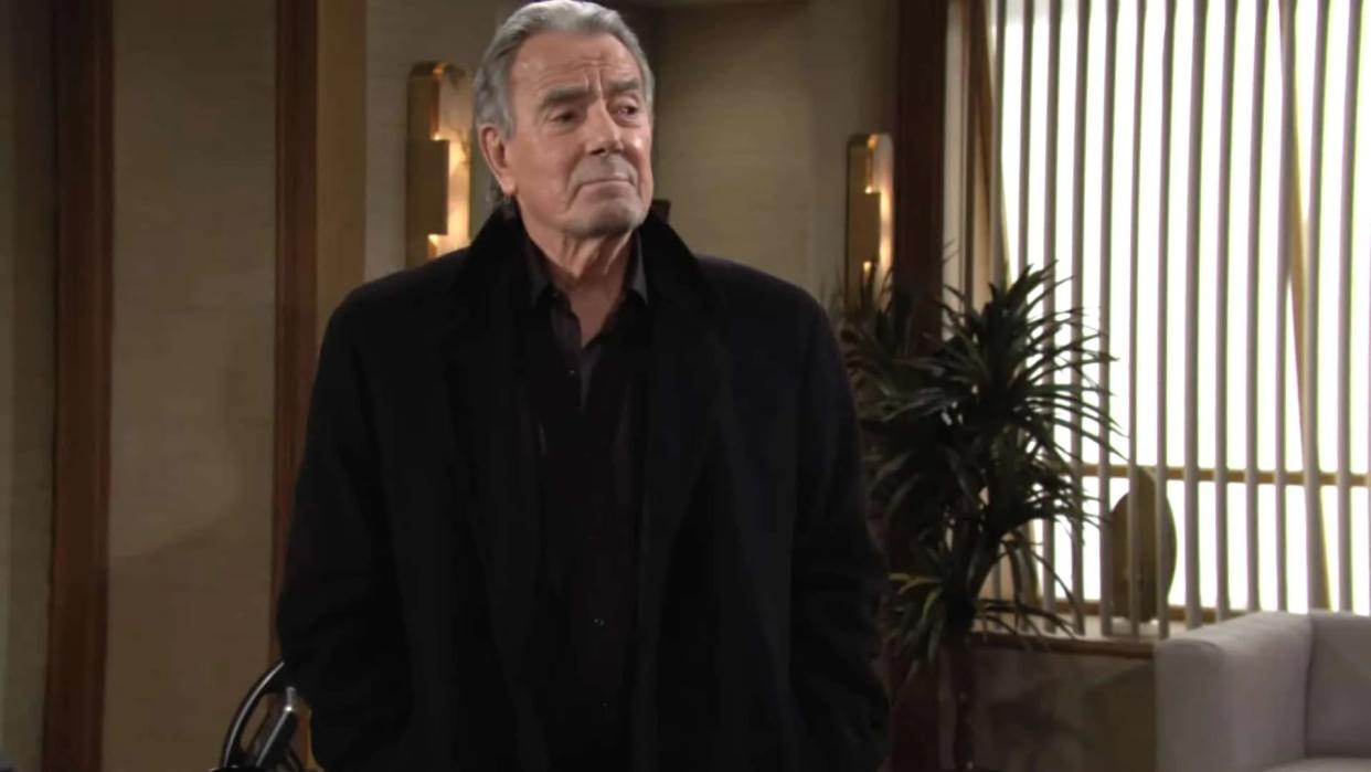  Eric Braeden as Victor in a coat in The Young and the Restless. 