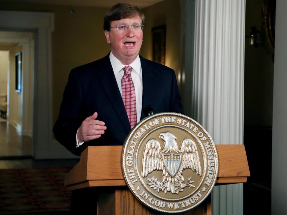 Mississippi Gov. Tate Reeves seen on June 30, 2020.