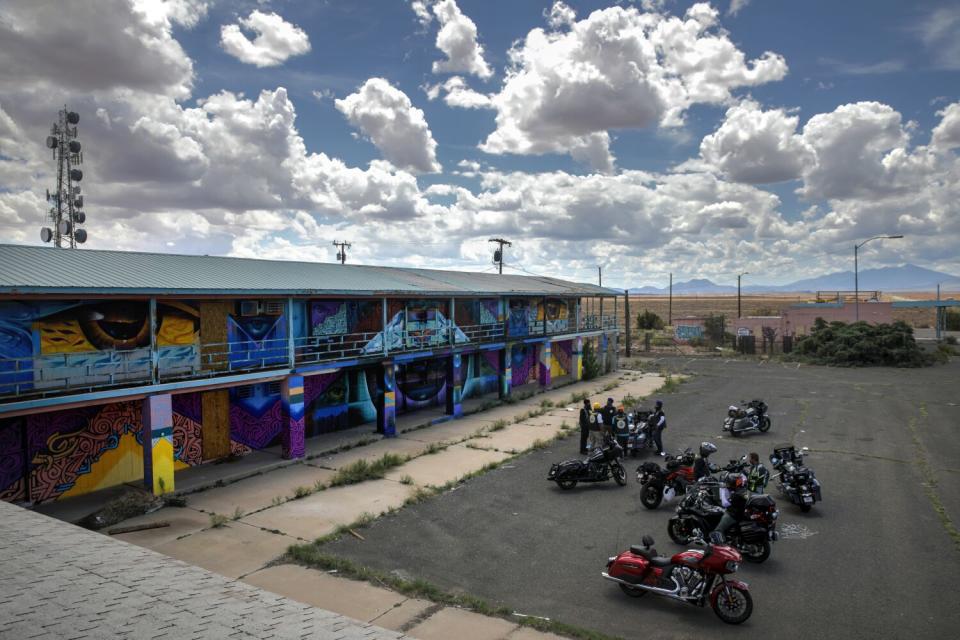 Sikh Motorcycle Club USA stops at an abandoned motel