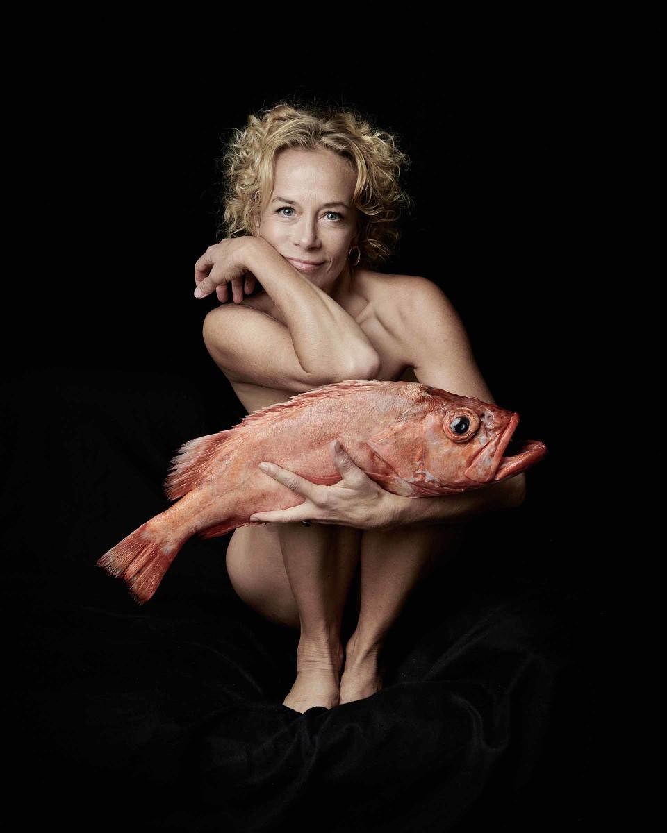 Schauspielerin Katja Riemann zeigt sich hüllenlos für die „Fishlove Campaign“. (Bild: Olaf Blecker)