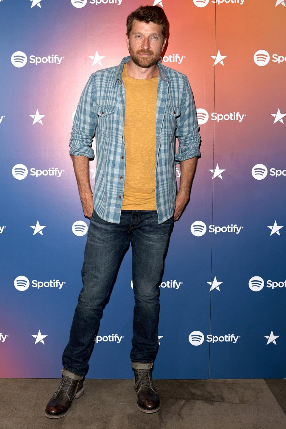 NASHVILLE, TENNESSEE - JUNE 09: Brett Eldredge visits Spotify House during CMA Fest at Ole Red on June 09, 2022 in Nashville, Tennessee. (Photo by Michael Hickey/Getty Images)