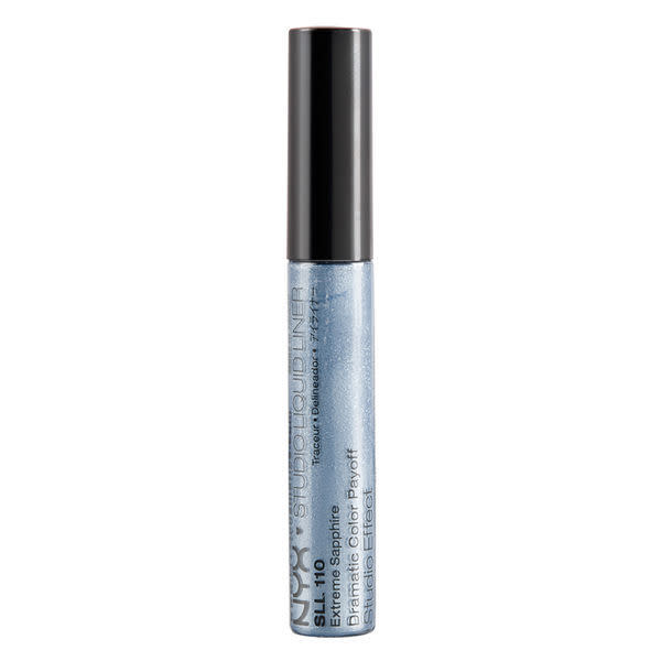 <p>This shimmery eyeliner comes with a fine brush that you can use for lines of varying thickness, depending on the occasion. <b><a href="http://www.nyxcosmetics.com/studio-liquid-liner/NYX_028.html" rel="nofollow noopener" target="_blank" data-ylk="slk:NYC Studio Liquid Liner in Extreme Sky Blue;elm:context_link;itc:0;sec:content-canvas" class="link ">NYC Studio Liquid Liner in Extreme Sky Blue</a> ($5)</b></p>