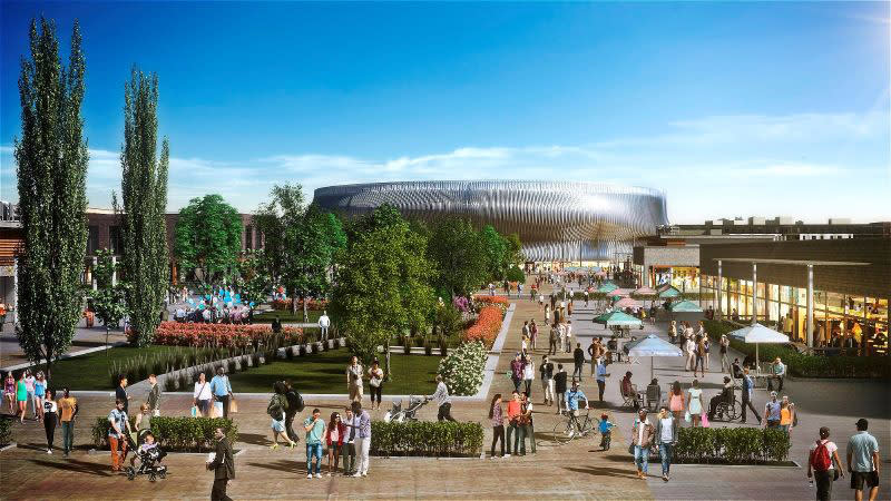 A rendering of the proposed casino at Nassau Coliseum.
