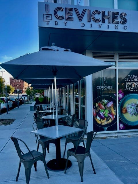 There is patio seating at the new Ceviches by Divino at 11 Point St. in Providence.