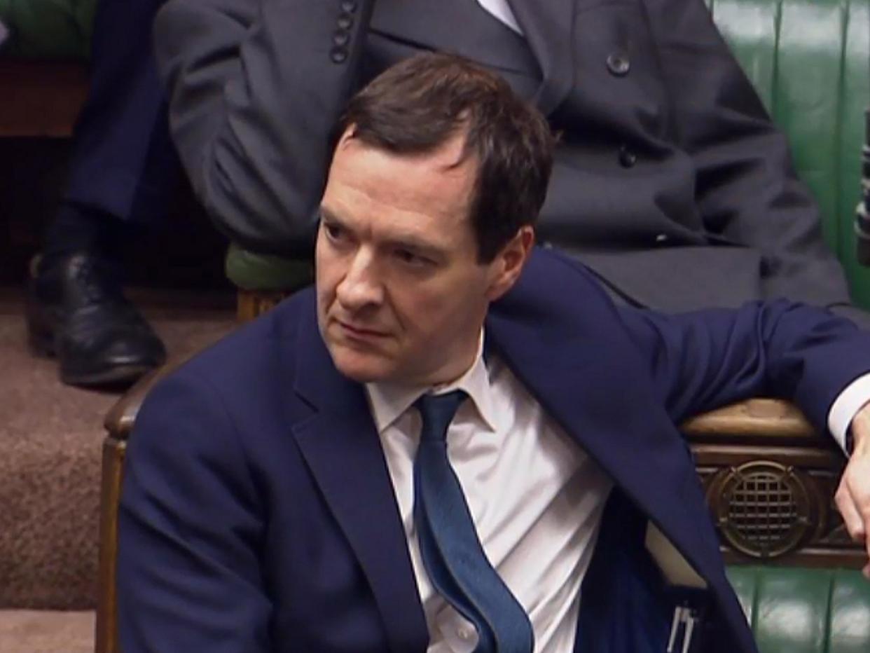 George Osborne in the House of Commons: Getty