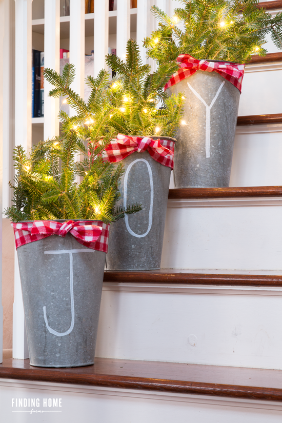 Galvanized Buckets Decorations