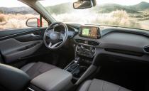 <p>But despite its ho-hum attitude toward hard driving, it moves up the ranks thanks to an as-tested price that undercuts the second-cheapest contender by nearly $6000. (That vehicle also happened to win.) And it's not just the money. It's what the Santa Fe gives you for it.</p>