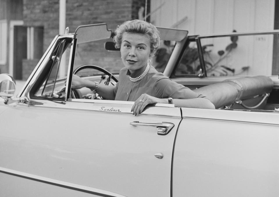 in a car in 1965