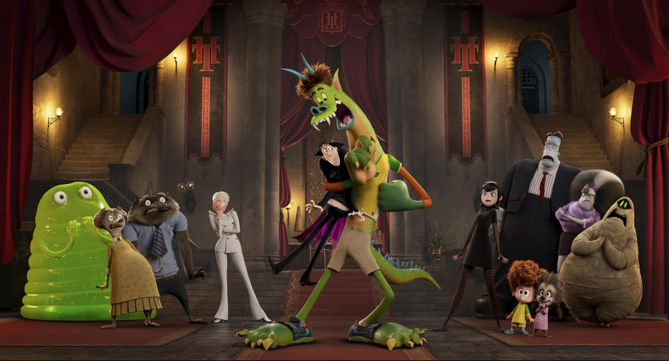 This image released by Sony Pictures shows a scene from "Hotel Transylvania: Transformania." (Sony Pictures via AP)