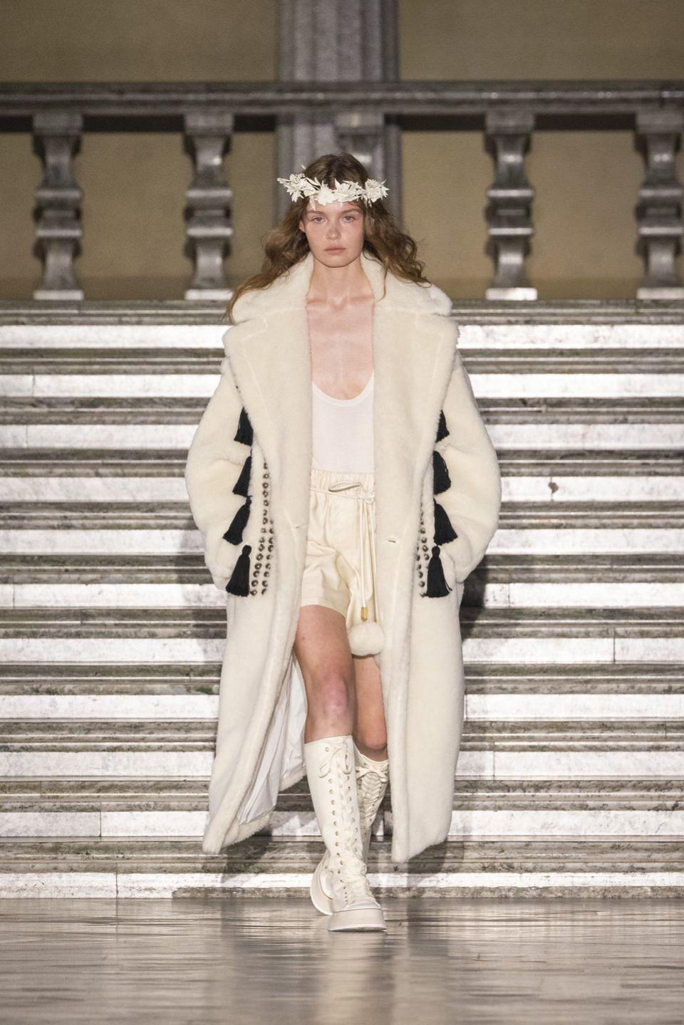 stockholm, sweden june 11 a model walks the runway during the max mara resort 2024 collection fashion show at stockholm city hall on june 11, 2023 in stockholm, sweden photo by michael campanellagetty images