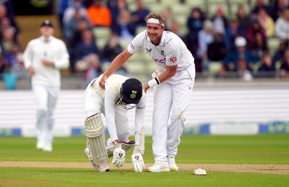 Stuart Broad, right, and Jasprit Bumrah produced a remarkable Test record (Mike Egerton/PA) (PA Wire)