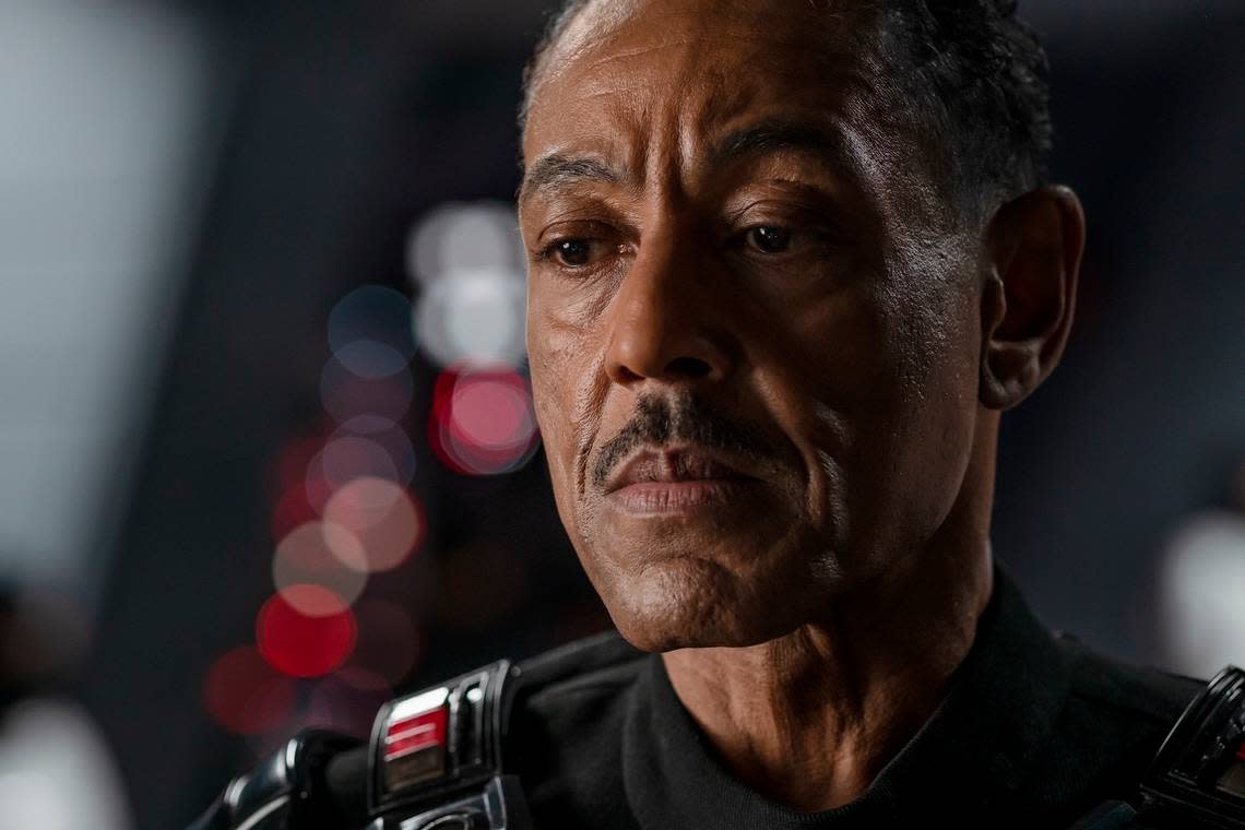 Giancarlo Esposito in a scene from “The Mandalorian.” The star of “Breaking Bad” and “The Mandalorian” is set to appear at GalaxyCon in Raleigh.