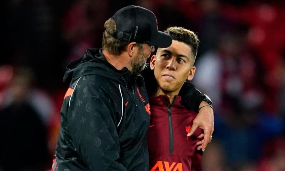 Jürgen Klopp and Roberto Firmino