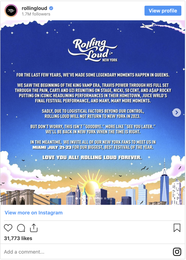 Rolling Loud Portugal reveals line-up for 2023