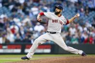 Jun 14, 2018; Seattle, WA, USA; Boston Red Sox starting pitcher David Price (24) throws against the Seattle Mariners during the fourth inning at Safeco Field. Mandatory Credit: Joe Nicholson-USA TODAY Sports