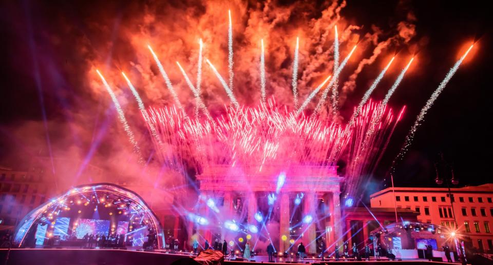 Feuerwerk am Brandenburger Tor in Berlin